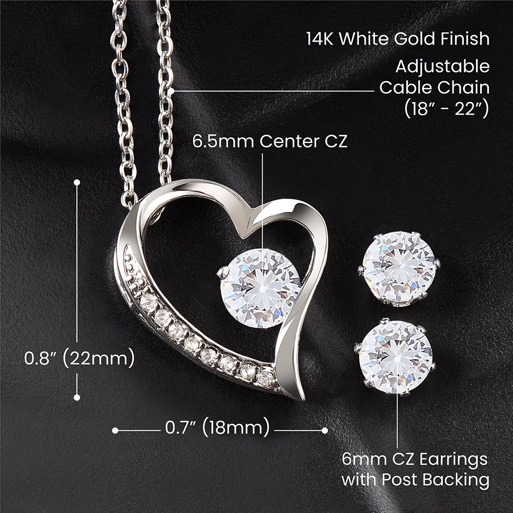 COLGANTE & PENDIENTES DYAMOND HEART