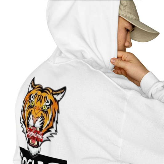 SUDADERA BLANCA CON CAPUCHA