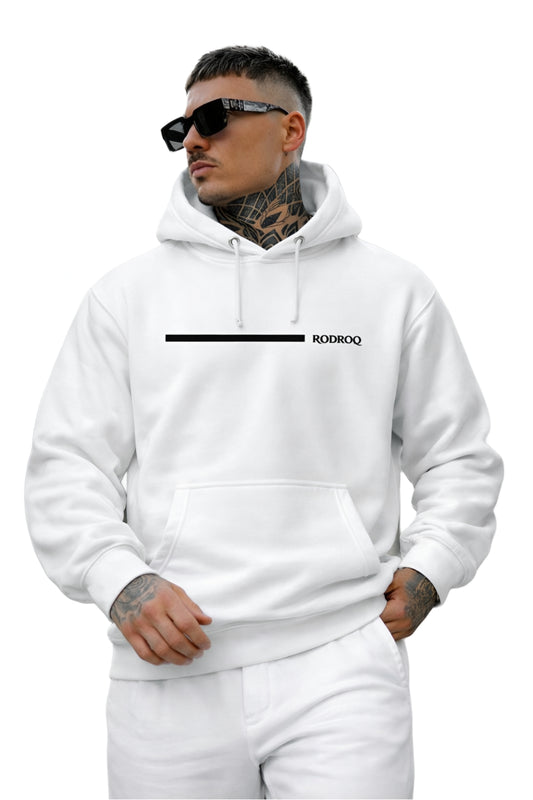 SUDADERA CON CAPUCHA BÁSICA BLANCA
