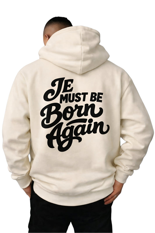 SUDADERA CON CAPUCHA JE MUST BE BORN AGAIN