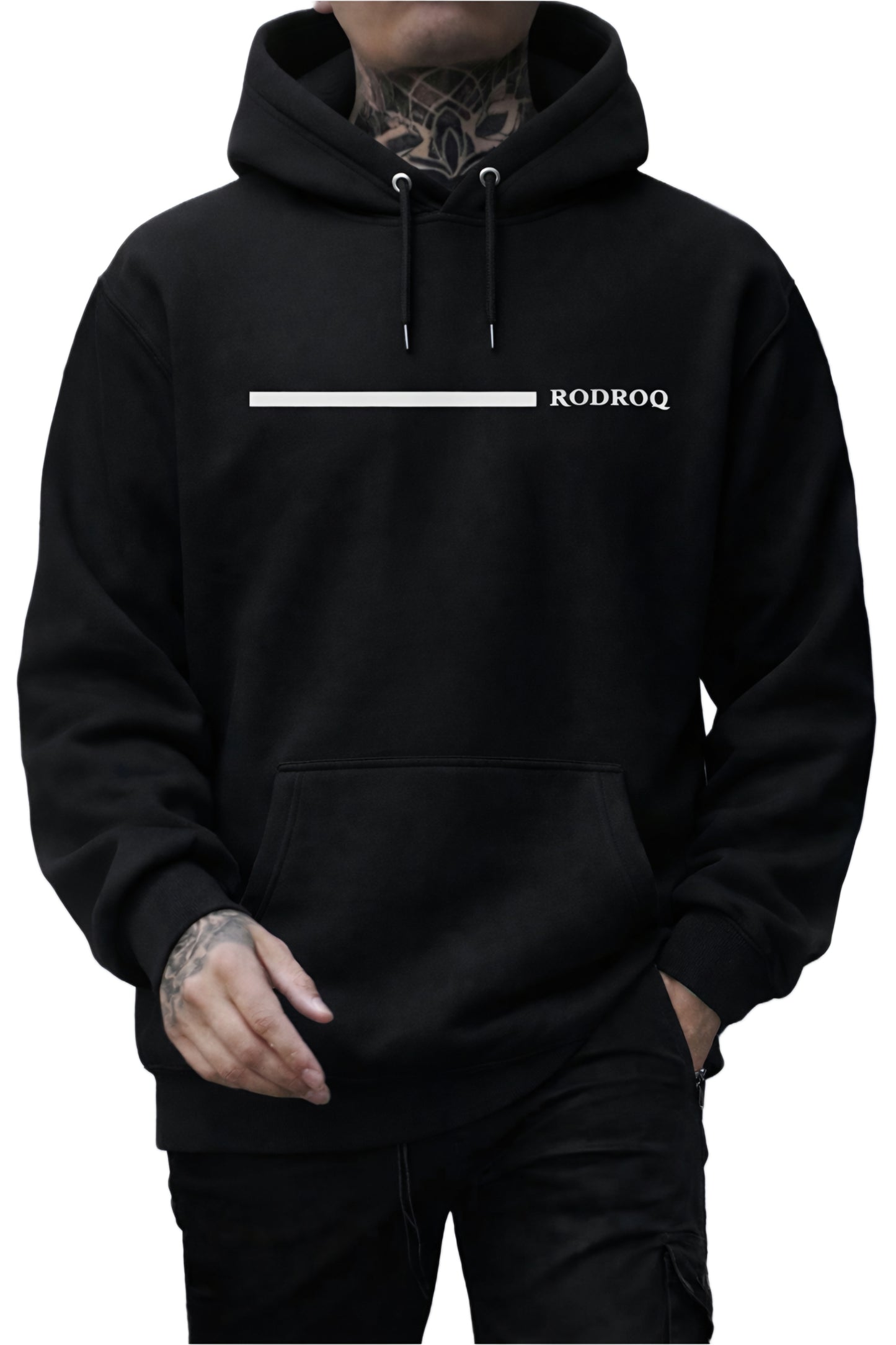 SUDADERA CON CAPUCHA BÁSICA NEGRA