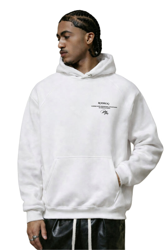 SUDADERA CON CAPUCHA GRÁFICA CON LOGOTIPO NEGRO